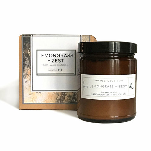 Bougie Aromathérapie Citronnelle Soja - Énergisante et Anti-Moustiques