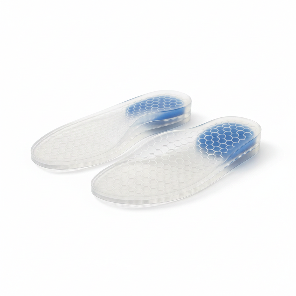 Semelles rehaussantes invisibles - photo produit👟 Semelles rehaussantes invisibles ergonomiques avec système de surélévation du talon - Design discret et confortable permettant de gagner jusqu'à 5 cm de hauteur - Matériaux premium respirants avec coussinets amortissants pour un confort optimal toute la journée - Solution unisexe s'adaptant à tous types de chaussures 📏✨